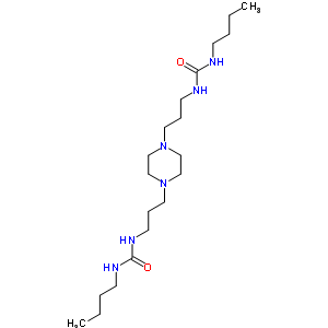 3-Butyl-1-[3-[4-[3-(butylcarbamoylamino)propyl]piperazin-1-yl]propyl]urea Structure,73840-15-0Structure