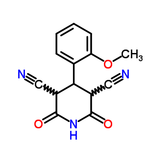 4-(2-Methoxyphenyl)-2,6-dioxo-piperidine-3,5-dicarbonitrile Structure,73843-58-0Structure