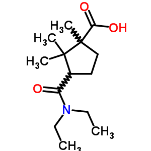 3-Diethylcarbamoyl-1,2,2-trimethyl-cyclopentanecarboxylic acid Structure,73889-60-8Structure