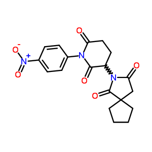 8-[1-(4-Nitrophenyl)-2,6-dioxo-3-piperidyl]-8-azaspiro[4.4]nonane-7,9-dione Structure,73931-06-3Structure