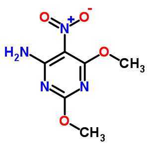 4-Pyrimidinamine, 2, 6-dimethoxy-5-nitro- Structure,73978-74-2Structure