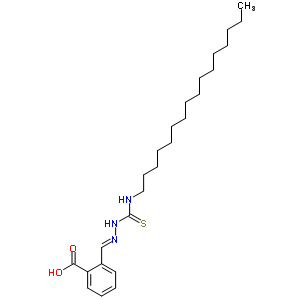 2-[(Z)-(hexadecylthiocarbamoylhydrazinylidene)methyl]benzoic acid Structure,7400-41-1Structure