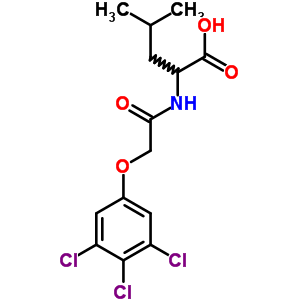 4-Methyl-2-[[2-(3,4,5-trichlorophenoxy)acetyl]amino]pentanoic acid Structure,7404-52-6Structure