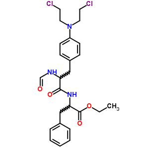 Ethyl 2-[[3-[4-[bis(2-chloroethyl)amino]phenyl]-2-formamido-propanoyl]amino]-3-phenyl-propanoate Structure,7409-37-2Structure