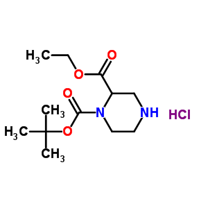 Piperazine-1,2-dicarboxylic acid 1-tert-butyl ester 2-ethyl ester hydrochloride Structure,741288-80-2Structure