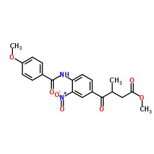 Methyl 4-{4-[(4-methoxybenzoyl)amino]-3-nitrophenyl}-3-methyl-4-oxobutanoate Structure,74149-72-7Structure