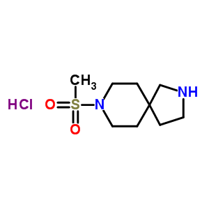 2,8-Diazaspiro[4.5]decane, 8-(methylsulfonyl)-, hydrochloride (1:1) Structure,742067-21-6Structure