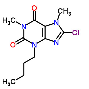 3-Butyl-8-chloro-1,7-dimethyl-purine-2,6-dione Structure,7464-79-1Structure