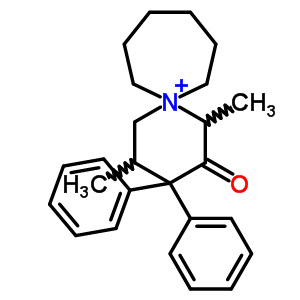 1,4-Dimethyl-3,3-diphenyl-6-azoniaspiro[5.6]dodecan-2-one Structure,7468-04-4Structure