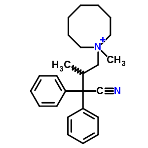 3-Methyl-4-(1-methyl-1-azoniacyclooct-1-yl)-2,2-diphenyl-butanenitrile Structure,7468-06-6Structure