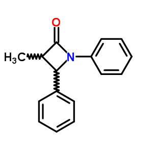 2-Azetidinone, 3-methyl-1,4-diphenyl- Structure,7468-12-4Structure