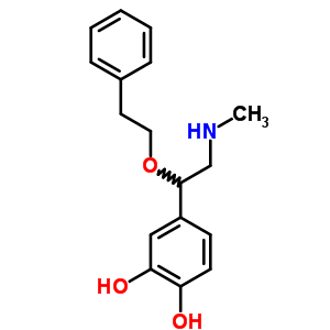 4-(2-Methylamino-1-phenethyloxy-ethyl)benzene-1,2-diol Structure,7468-26-0Structure