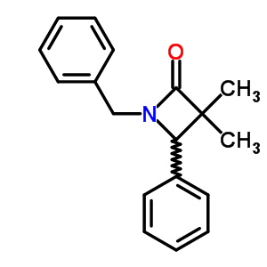 2-Azetidinone, 3,3-dimethyl-4-phenyl-1-(phenylmethyl)- Structure,7468-30-6Structure