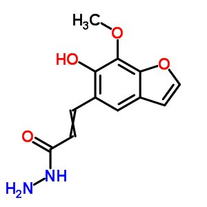 3-(6-Hydroxy-7-methoxy-benzofuran-5-yl)prop-2-enehydrazide Structure,7474-72-8Structure