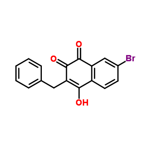 3-Benzyl-7-bromo-4-hydroxy-naphthalene-1,2-dione Structure,7475-36-7Structure