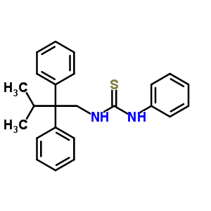 Thiourea,n-(3-methyl-2,2-diphenylbutyl)-n-phenyl- Structure,7475-77-6Structure