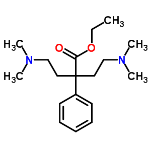 Benzeneacetic acid, a,a-bis[2-(dimethylamino)ethyl]-, ethyl ester Structure,7475-79-8Structure