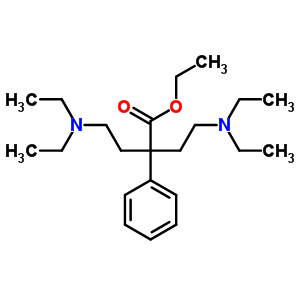 Ethyl 4-diethylamino-2-(2-diethylaminoethyl)-2-phenyl-butanoate Structure,7475-81-2Structure