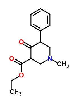 Ethyl 1-methyl-4-oxo-5-phenyl-piperidine-3-carboxylate Structure,7494-89-5Structure