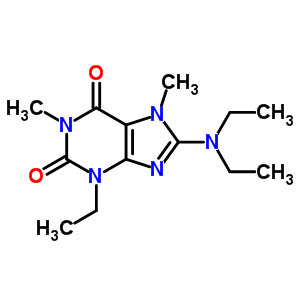 8-Diethylamino-3-ethyl-1,7-dimethyl-purine-2,6-dione Structure,7499-87-8Structure