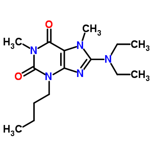 3-Butyl-8-diethylamino-1,7-dimethyl-purine-2,6-dione Structure,7499-92-5Structure