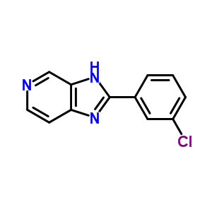 2-(3-Chlorophenyl)-1(3)h-imidazo[4,5-c]pyridine Structure,75007-93-1Structure