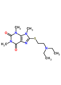 8-(2-Diethylaminoethylsulfanyl)-1,3,9-trimethyl-purine-2,6-dione Structure,7505-57-9Structure