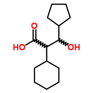 2-Cyclohexyl-3-cyclopentyl-3-hydroxy-propanoic acid Structure,7505-58-0Structure