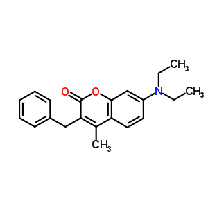 2H-1-benzopyran-2-one,7-(diethylamino)-4-methyl-3-(phenylmethyl)- Structure,7509-72-0Structure