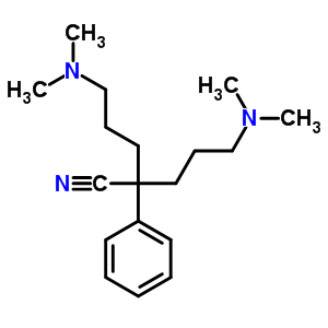 5-Dimethylamino-2-(3-dimethylaminopropyl)-2-phenyl-pentanenitrile Structure,7512-14-3Structure