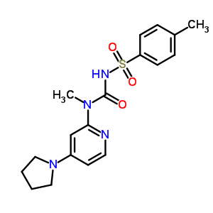 Benzenesulfonamide,4-methyl-n-[[methyl[4-(1-pyrrolidinyl)-2-pyridinyl]amino]carbonyl]- Structure,75291-67-7Structure