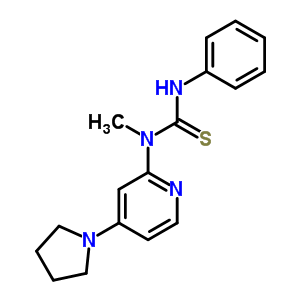 1-Methyl-3-phenyl-1-(4-pyrrolidin-1-ylpyridin-2-yl)thiourea Structure,75291-68-8Structure