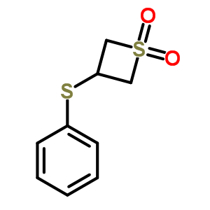 3-Phenylsulfanylthietane 1,1-dioxide Structure,75299-22-8Structure