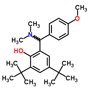 2-[Dimethylamino-(4-methoxyphenyl)methyl]-4,6-ditert-butyl-phenol Structure,75393-92-9Structure