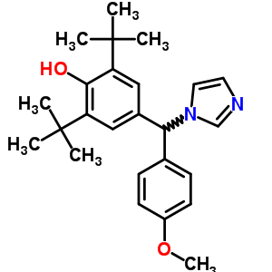 4-[Imidazol-1-yl-(4-methoxyphenyl)methyl]-2,6-ditert-butyl-phenol Structure,75401-65-9Structure