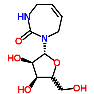 2H-1,3-diazepin-2-one,1,3,4,6-tetrahydro-1-b-d-ribofuranosyl-(9ci) Structure,75421-11-3Structure