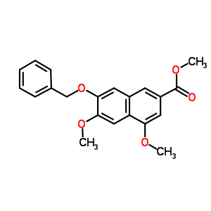 4,6-Dimethoxy-7-(phenylmethoxy)-2-naphthalenecarboxylic acid methyl ester Structure,75628-94-3Structure