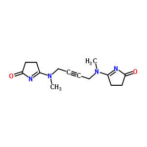 5-[Methyl-[4-[methyl-(5-oxo-3,4-dihydropyrrol-2-yl)amino]but-2-ynyl]amino]-3,4-dihydropyrrol-2-one Structure,75812-69-0Structure