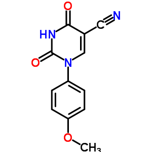 1-(4-Methoxyphenyl)-2,4-dioxo-1,2,3,4-tetrahydro-5-pyrimidinecarbonitrile Structure,75837-81-9Structure