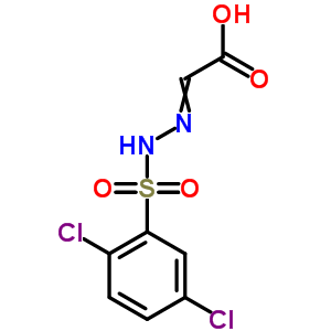 Acetic acid, [[(2,5-dichlorophenyl)sulfonyl]hydrazono]- Structure,75968-23-9Structure