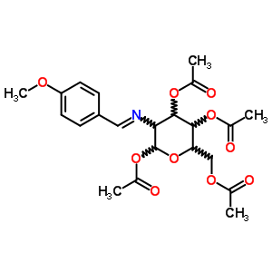 2-(4-Methoxybenzylidene)imino-2-deoxy-1,3,4,6-Tetra-O-acetyl-beta-D-glucopyranose Structure,7597-81-1Structure