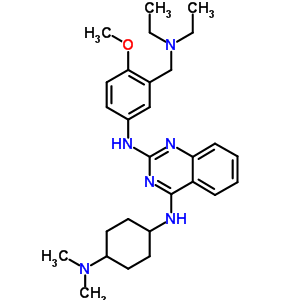 N-[3-(diethylaminomethyl)-4-methoxy-phenyl]-n-(4-dimethylaminocyclohexyl)quinazoline-2,4-diamine Structure,76004-55-2Structure