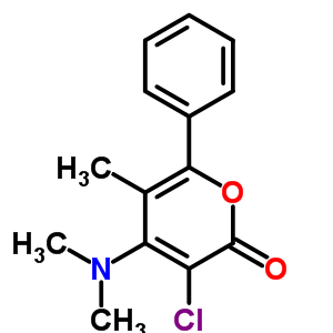 3-Chloro-4-dimethylamino-5-methyl-6-phenyl-pyran-2-one Structure,76312-41-9Structure