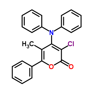 3-Chloro-4-(diphenylamino)-5-methyl-6-phenyl-pyran-2-one Structure,76312-44-2Structure