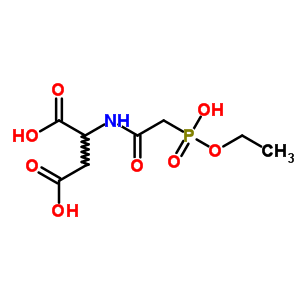 2-[[2-(Ethoxy-hydroxy-phosphoryl)acetyl]amino]butanedioic acid Structure,76338-93-7Structure