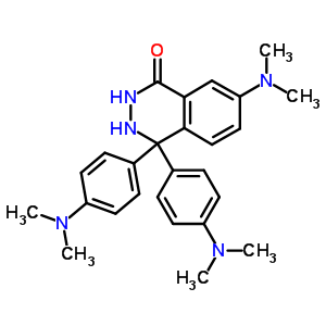 7-Dimethylamino-4,4-bis(4-dimethylaminophenyl)-2,3-dihydrophthalazin-1-one Structure,76339-00-9Structure