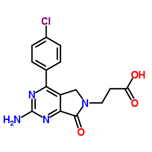 3-[3-Amino-5-(4-chlorophenyl)-9-oxo-2,4,8-triazabicyclo[4.3.0]nona-1,3,5-trien-8-yl]propanoic acid Structure,76628-77-8Structure