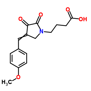 4-[4-[(4-Methoxyphenyl)methylidene]-2,3-dioxo-pyrrolidin-1-yl]butanoic acid Structure,76628-87-0Structure