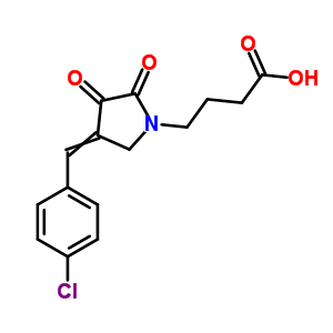 4-[4-[(4-Chlorophenyl)methylidene]-2,3-dioxo-pyrrolidin-1-yl]butanoic acid Structure,76628-88-1Structure