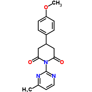 4-(4-Methoxyphenyl)-1-(4-methylpyrimidin-2-yl)piperidine-2,6-dione Structure,76734-04-8Structure